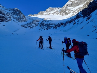 Bild 10a Aufstieg zum Rheinwaldhorn