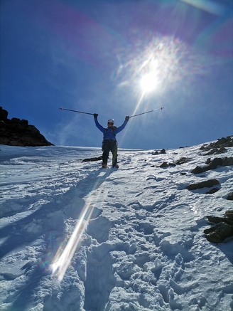 Bild 22 die letzten Meter mit Steigeisen