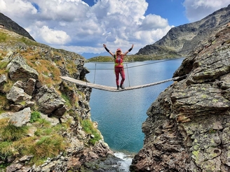 Petzeck und Abstieg   waghalsige Nicole   Kopie